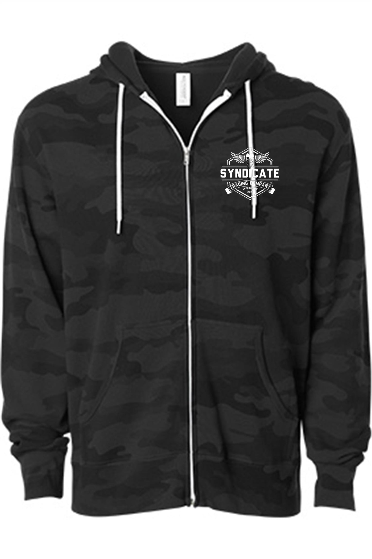 Limited Edition Badge Patch Full Zip Camo Unisex Hoodie